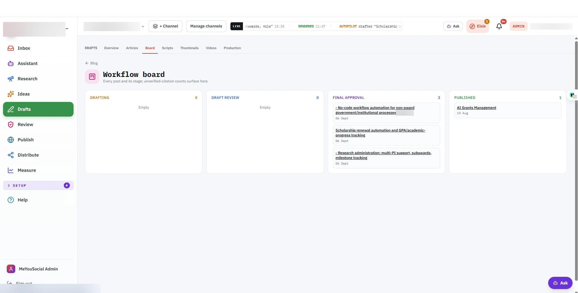Publisher application screenshot